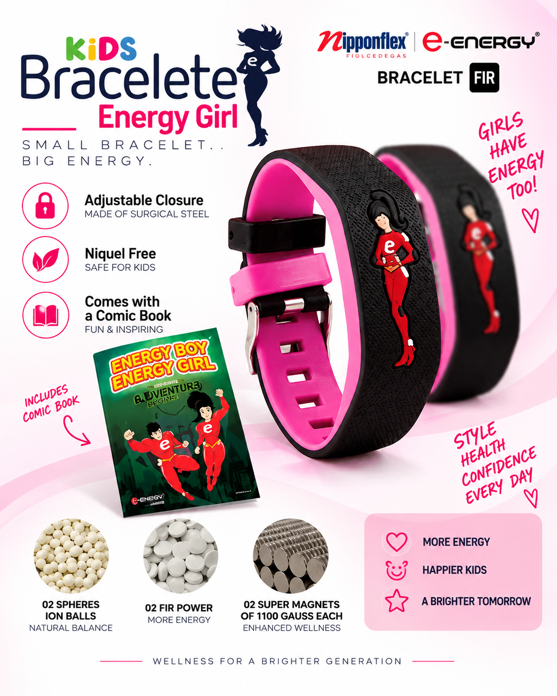 FIR ION Kids Bracelet - Energy Girl