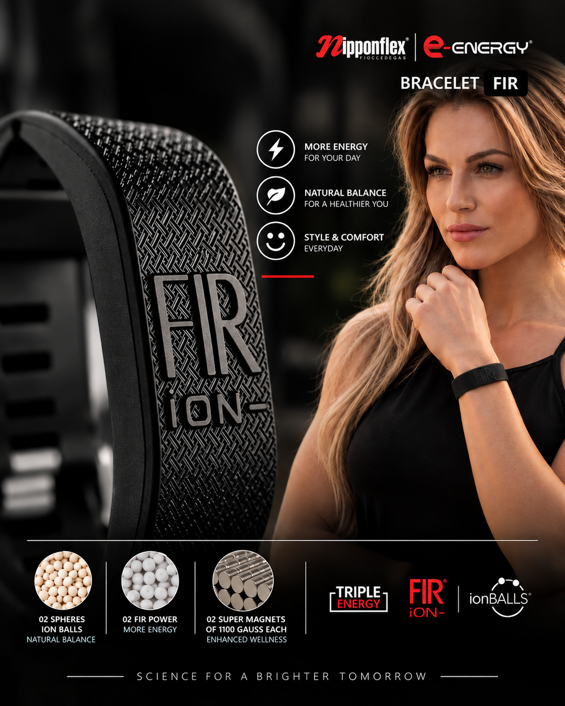 FIR ION Black Bracelet