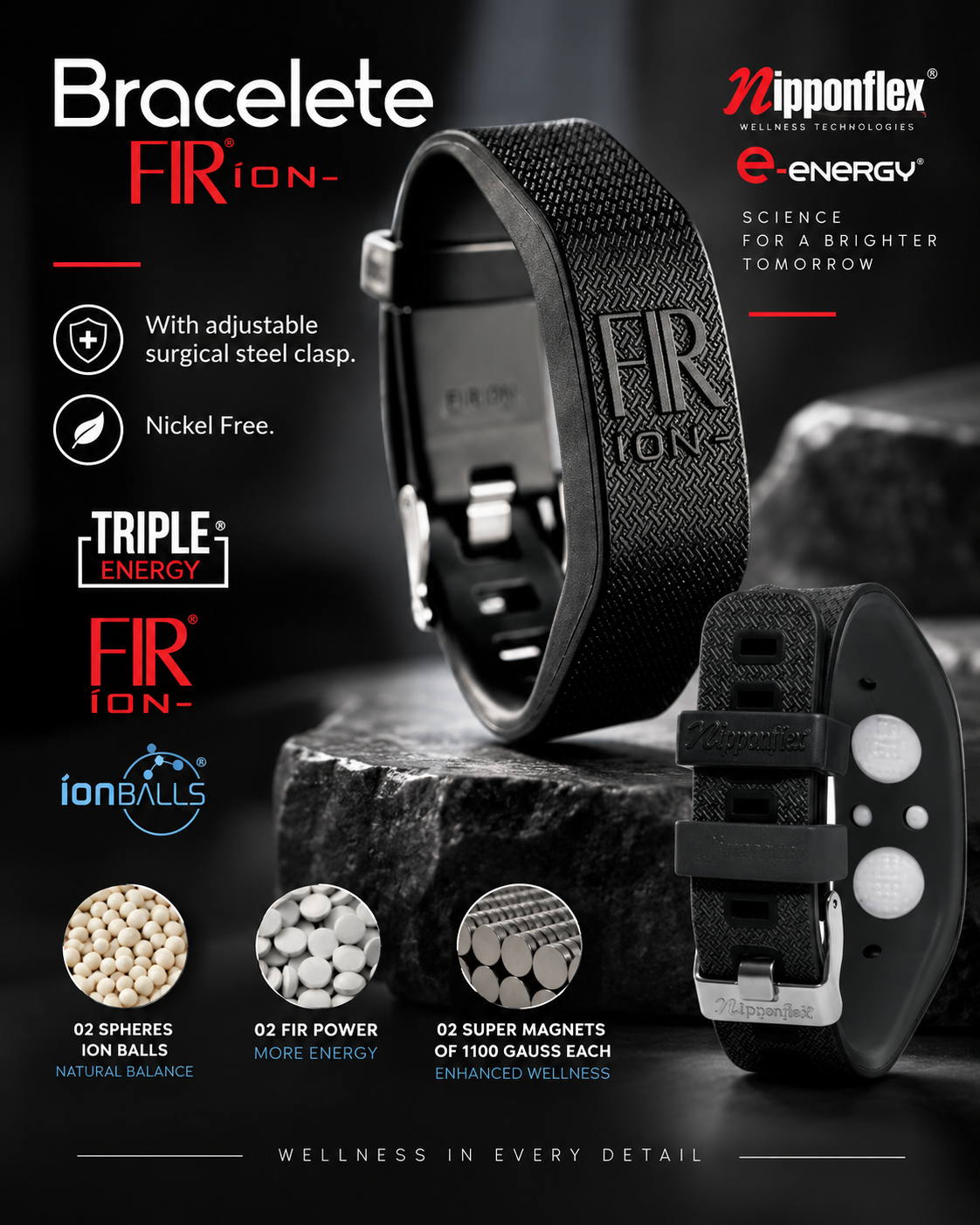 FIR ION Black Bracelet
